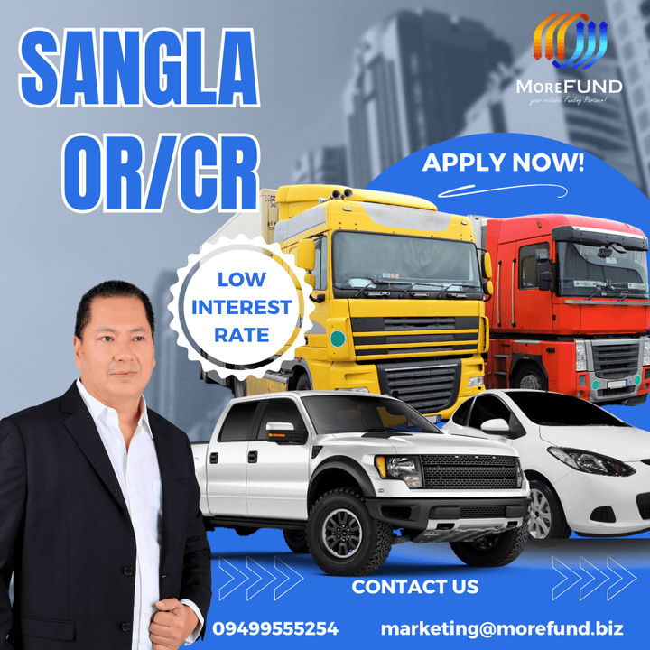 SANGLA OR CR: SANGLA OR CR: Easy pera, car mo safe pa rin